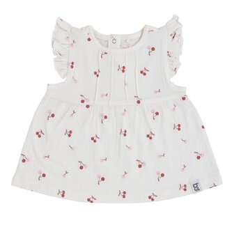 Baby zomerjurk Cherry Cream met kersenprintjes