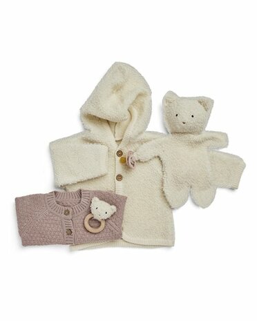 Wollen Vestje Quinn - Off White met capuchon