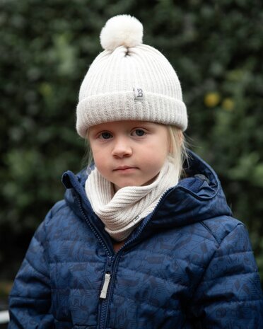 Baby Mutsje Cool met pompon - Ecru