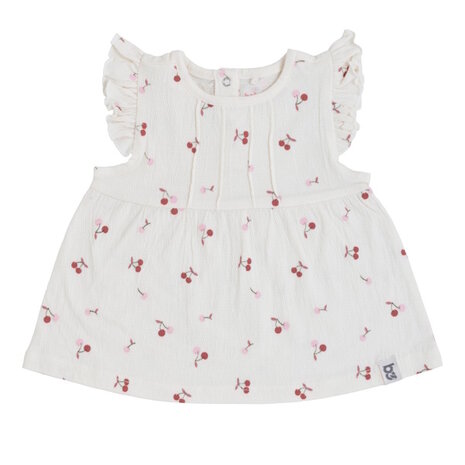 Baby zomerjurk Cherry Cream met kersenprintjes