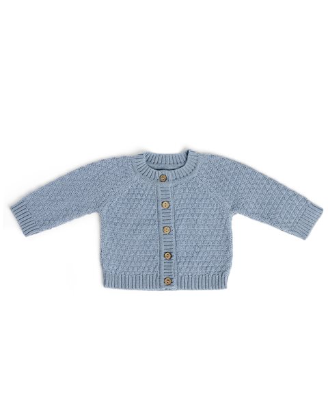 merinowollen baby vestje Morgan in Lichtblauw