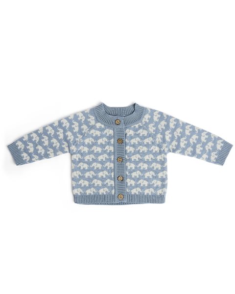 Merino wollen baby vest Finn in Lichtblauw