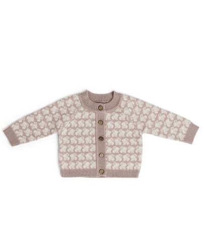 Merino wollen baby vestje Finn in Poederroze