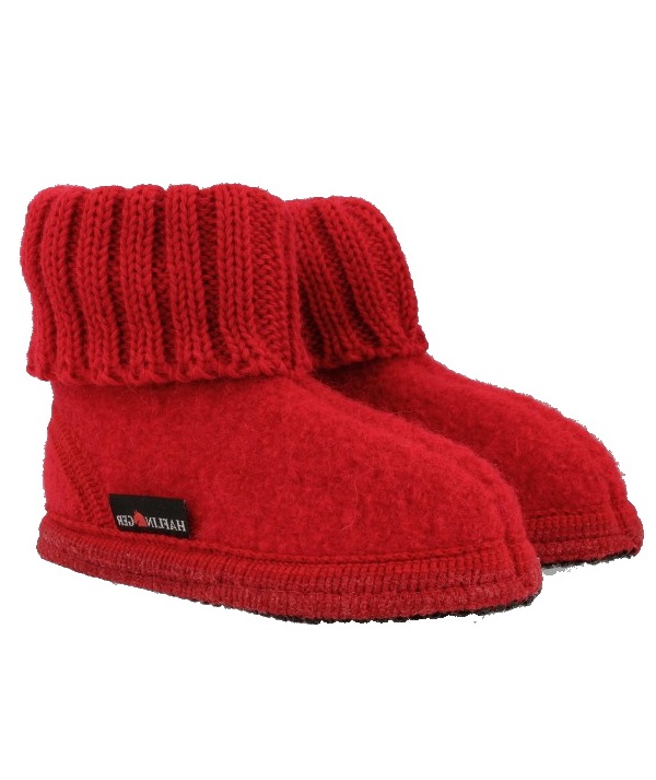 Haflinger kinderpantoffel Karl in Robijn Rood