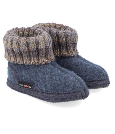 Haflinger kinderpantoffel Paul - Licht Jeans