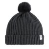 baby muts met pompon antraciet