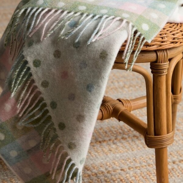 Foxford Lamswollen Babydeken Pastel Dots - Afbeelding 2