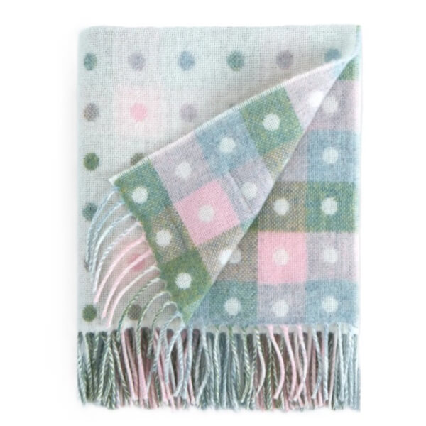 Foxford Lamswollen Babydeken Pastel Dots - Afbeelding 3