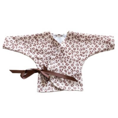 Prematuur overslag shirtje Sita - Leopard