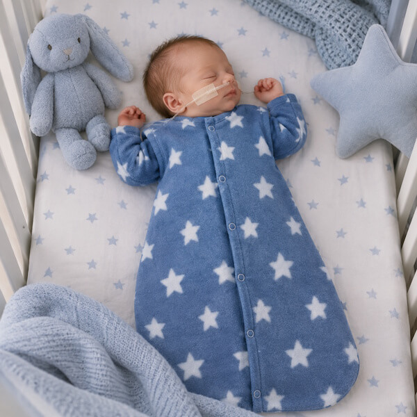 Prematuur slaapzakje Renee - Denim - Afbeelding 2